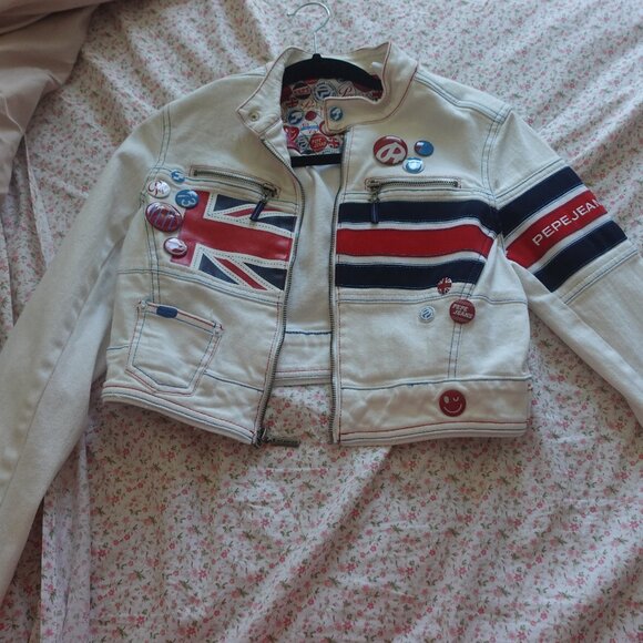Cropped Pepe Jeans London Denim Jacket - Picture 1 of 7